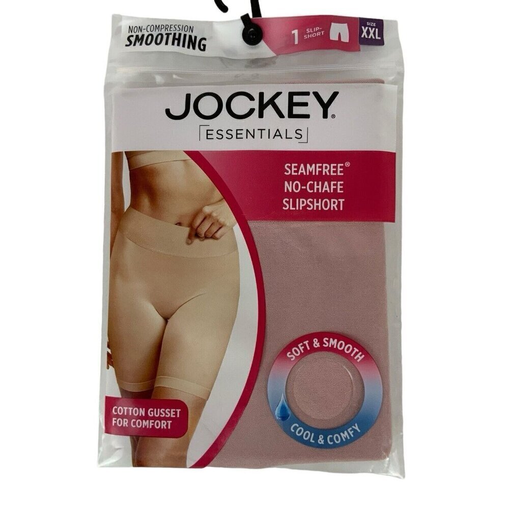 Jockey Essentials Seamfree Non-compression No-Chafe Slip Short Size 2XL Rose